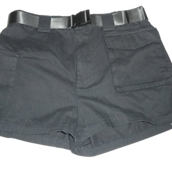 TNA Belted 3 Inch Cargo Shorts - Black - Picture 2 of 12